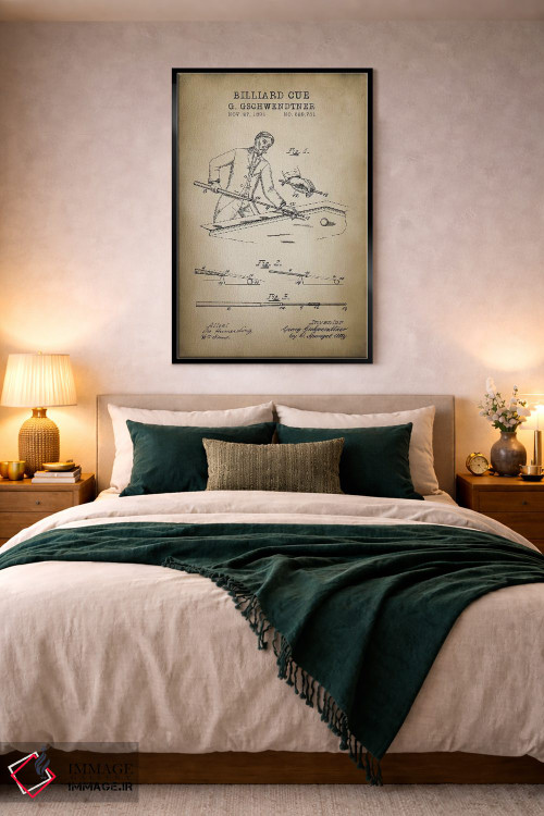 تابلو دکوراتیو بیلیارد VI اثر پتنت پرینت استور - D4B