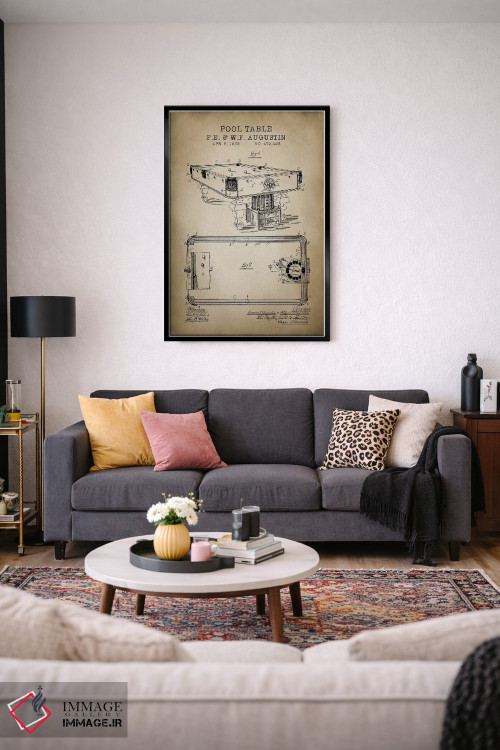 تابلو دکوراتیو بیلیارد IV اثر پتنت پرینت استور - D4B