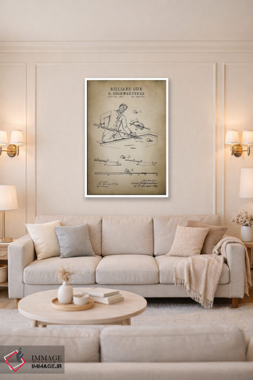 تابلو دکوراتیو بیلیارد VI اثر پتنت پرینت استور - D3W