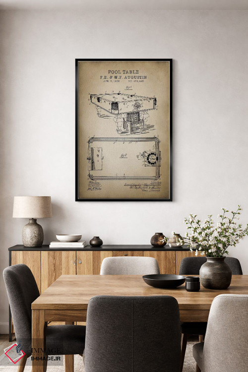 تابلو دکوراتیو بیلیارد IV اثر پتنت پرینت استور - D5B