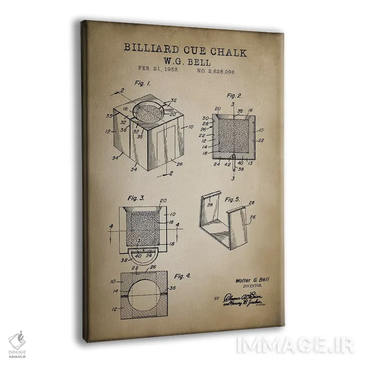 تابلو دکوراتیو بیلیارد VII اثر پتنت پرینت استور - نمای پرسپکتیو محصول