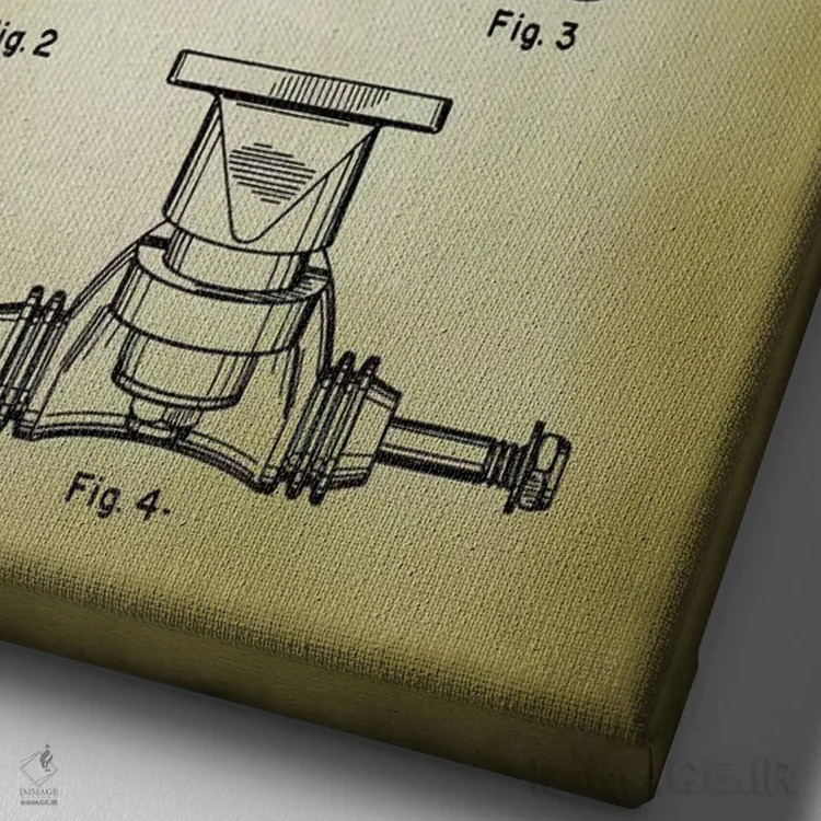تابلو دکوراتیو شاسی اسکیت برد اثر پتنت پرینت استور - نمای نزدیک بافت بوم