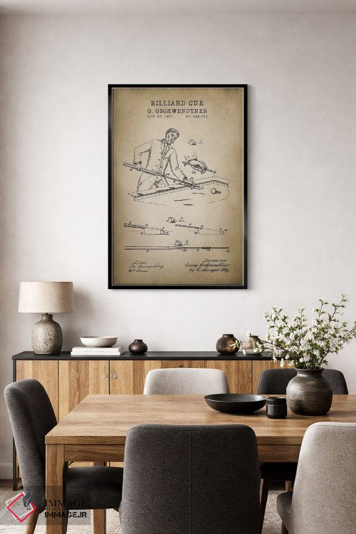تابلو دکوراتیو بیلیارد VI اثر پتنت پرینت استور - D5B