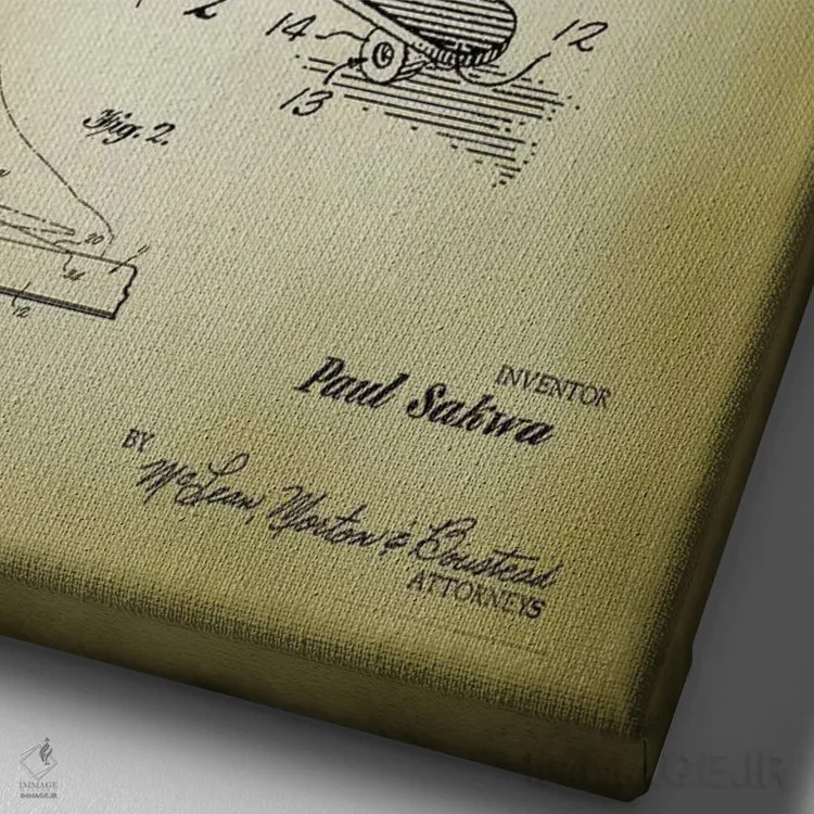 تابلو دکوراتیو ترمز اسکیت برد اثر پتنت پرینت استور - نمای نزدیک بافت بوم