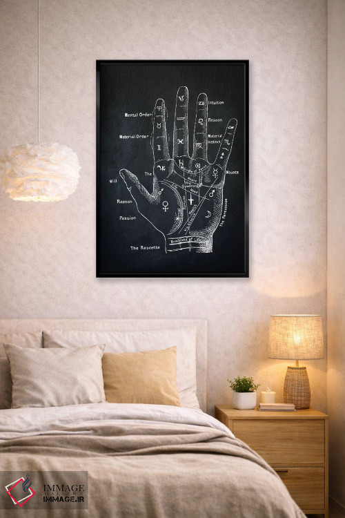 تابلو دکوراتیو فالگیری کف دست اثر پتنت پرینت استور - D2B