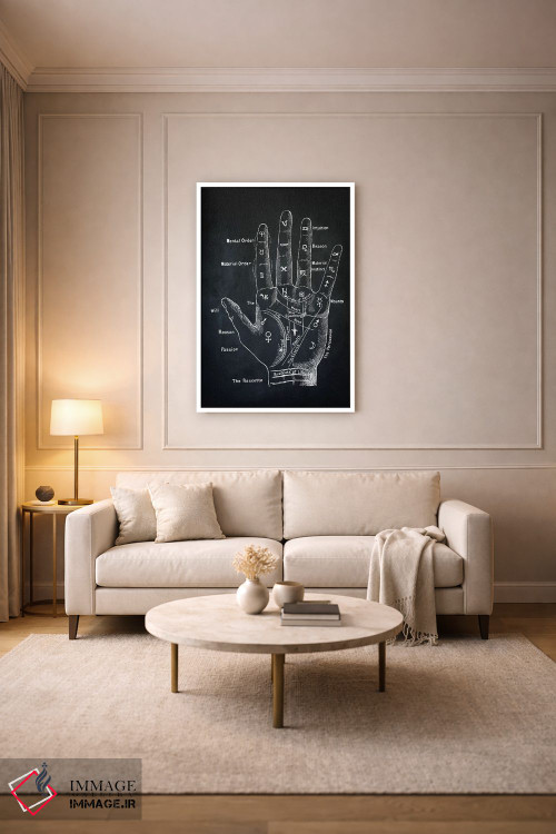 تابلو دکوراتیو فالگیری کف دست اثر پتنت پرینت استور - D3W