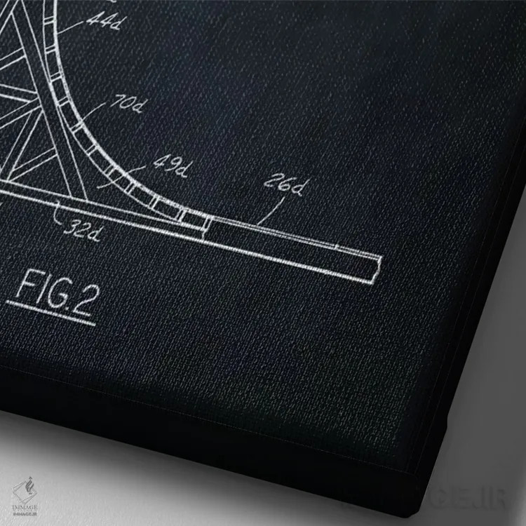 تابلو دکوراتیو رامپ اسکیت برد، سیاه اثر پتنت پرینت استور - نمای نزدیک بافت بوم