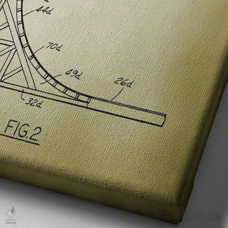 تابلو دکوراتیو رامپ اسکیت برد اثر پتنت پرینت استور - نمای نزدیک بافت بوم