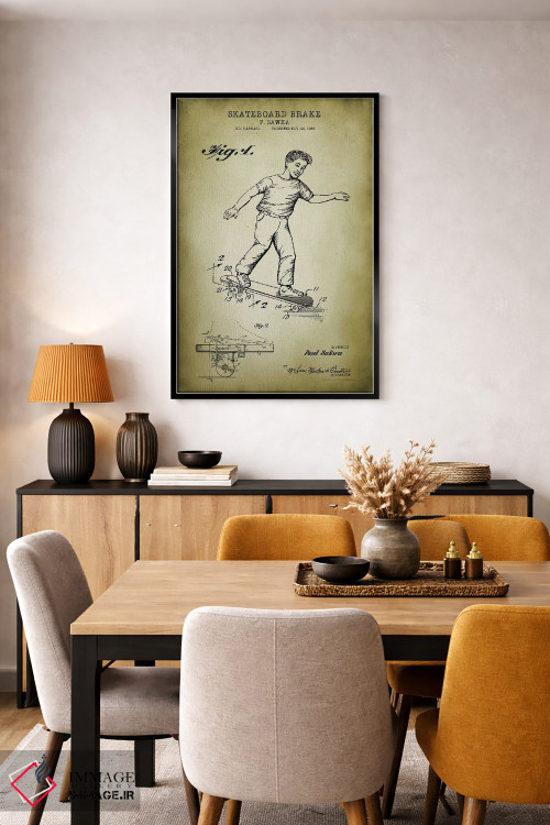 تابلو دکوراتیو ترمز اسکیت برد اثر پتنت پرینت استور - D6B