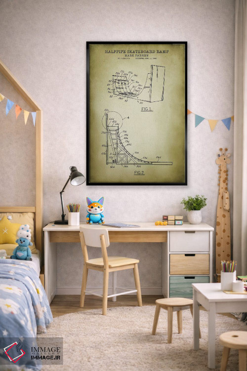 تابلو دکوراتیو رامپ اسکیت برد اثر پتنت پرینت استور - D2B