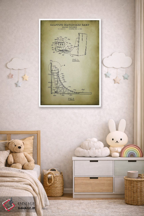 تابلو دکوراتیو رامپ اسکیت برد اثر پتنت پرینت استور - D3W