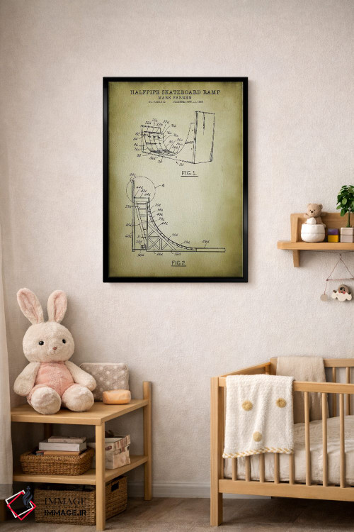 تابلو دکوراتیو رامپ اسکیت برد اثر پتنت پرینت استور - D5B