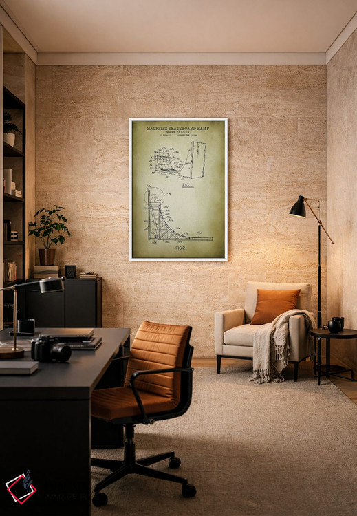 تابلو دکوراتیو رامپ اسکیت برد اثر پتنت پرینت استور - D6W