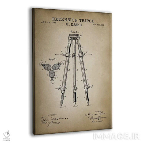 تابلو دکوراتیو سه پایه توسعه، بژ اثر پتنت پرینت استور - نمای پرسپکتیو محصول