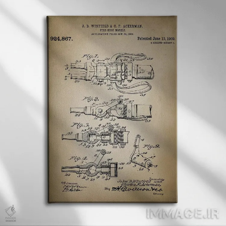تابلو دکوراتیو نبرد آتش VI اثر پتنت پرینت استور - نمای روبهرو روی دیوار