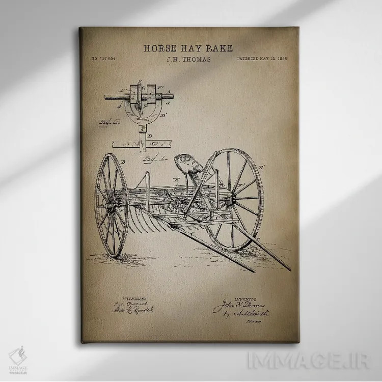 تابلو مدرن مزرعه II اثر پتنت پرینت استور - نمای روبهرو روی دیوار