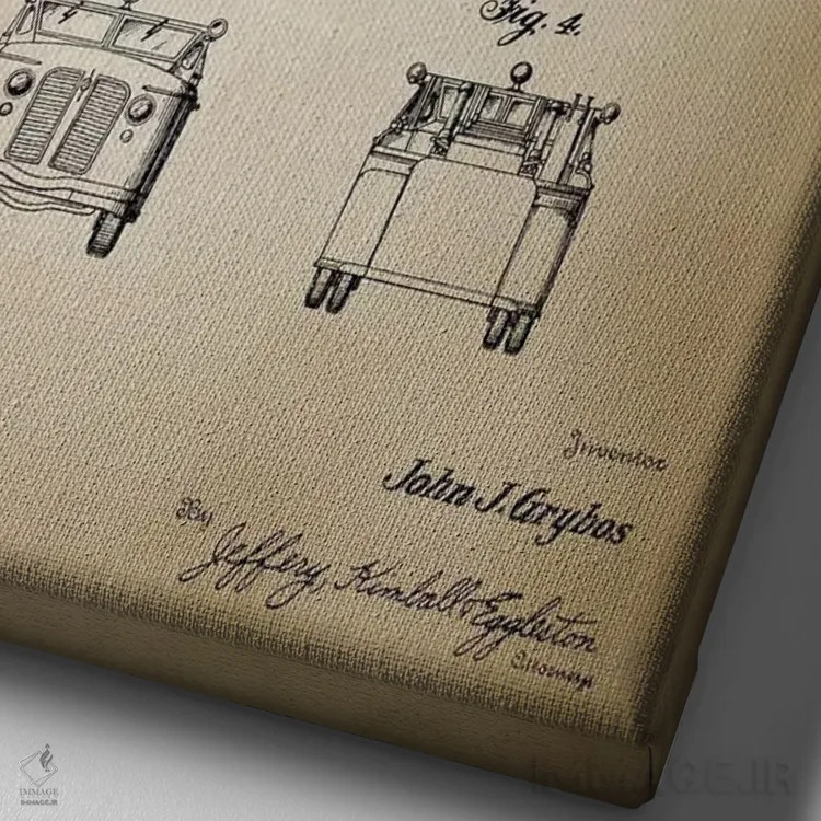 تابلو دکوراتیو نبرد آتش I اثر پتنت پرینت استور - نمای نزدیک بافت بوم