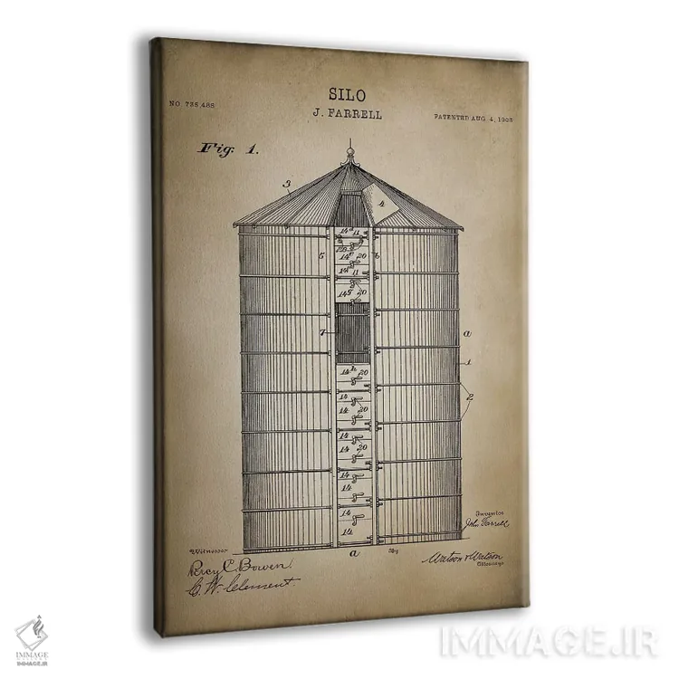 تابلو مدرن مزرعه V اثر پتنت پرینت استور - نمای پرسپکتیو محصول