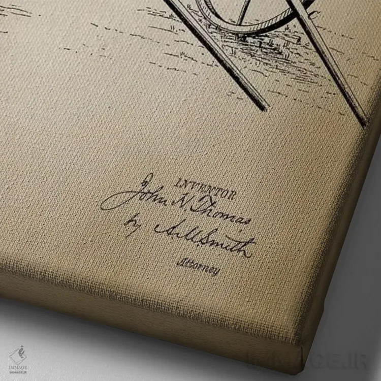 تابلو مدرن مزرعه II اثر پتنت پرینت استور - نمای نزدیک بافت بوم