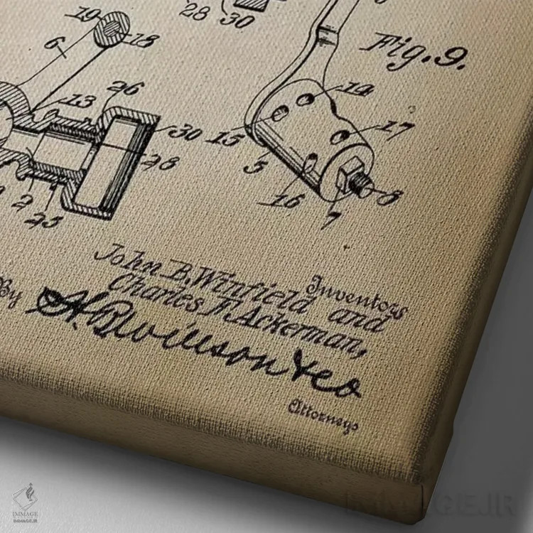 تابلو دکوراتیو نبرد آتش VI اثر پتنت پرینت استور - نمای نزدیک بافت بوم