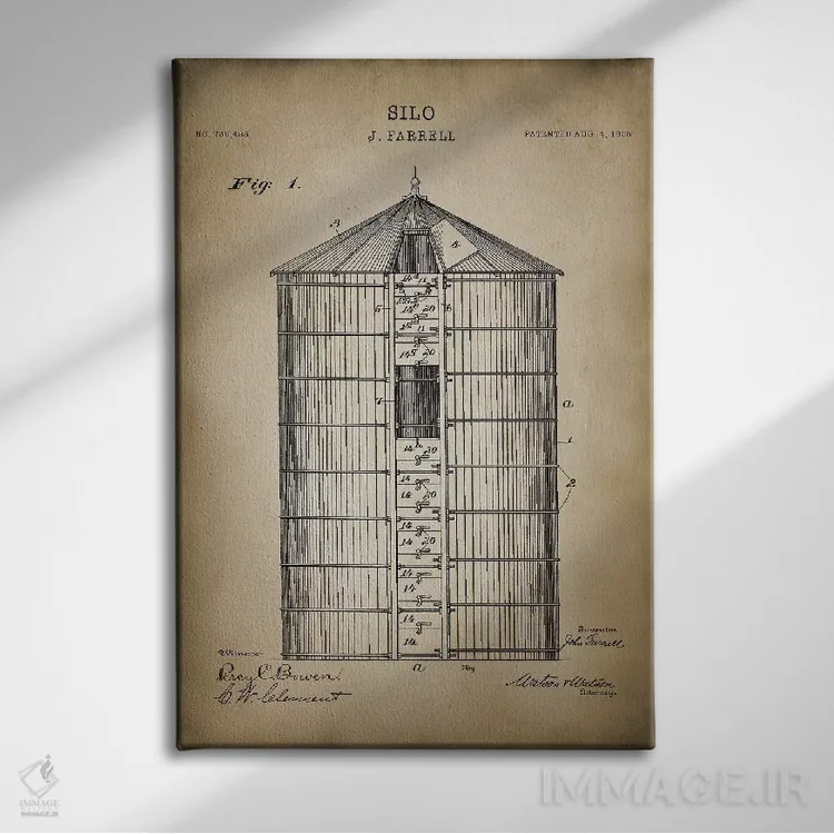 تابلو مدرن مزرعه V اثر پتنت پرینت استور - نمای روبهرو روی دیوار