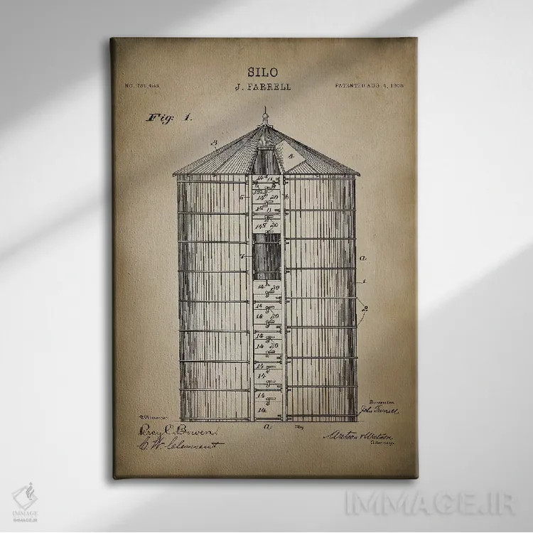 تابلو مدرن مزرعه V اثر پتنت پرینت استور - نمای روبهرو روی دیوار