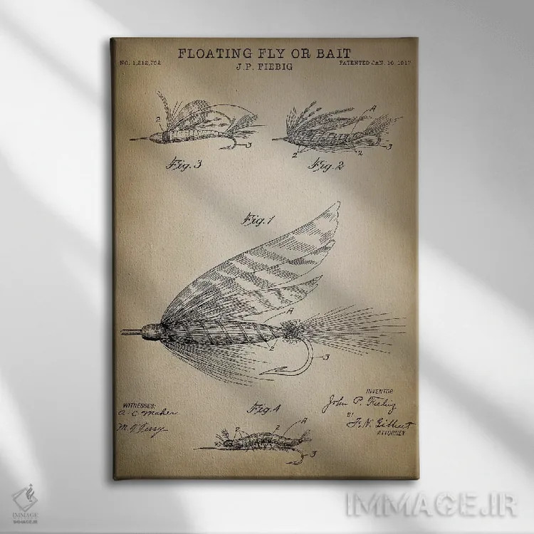 تابلو دکوراتیو مگس شناور اثر پتنت پرینت استور - نمای روبهرو روی دیوار