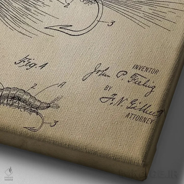 تابلو دکوراتیو مگس شناور اثر پتنت پرینت استور - نمای نزدیک بافت بوم