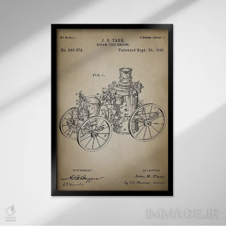تابلو دکوراتیو نبرد آتش IV اثر پتنت پرینت استور - نمای قابدار مشکی