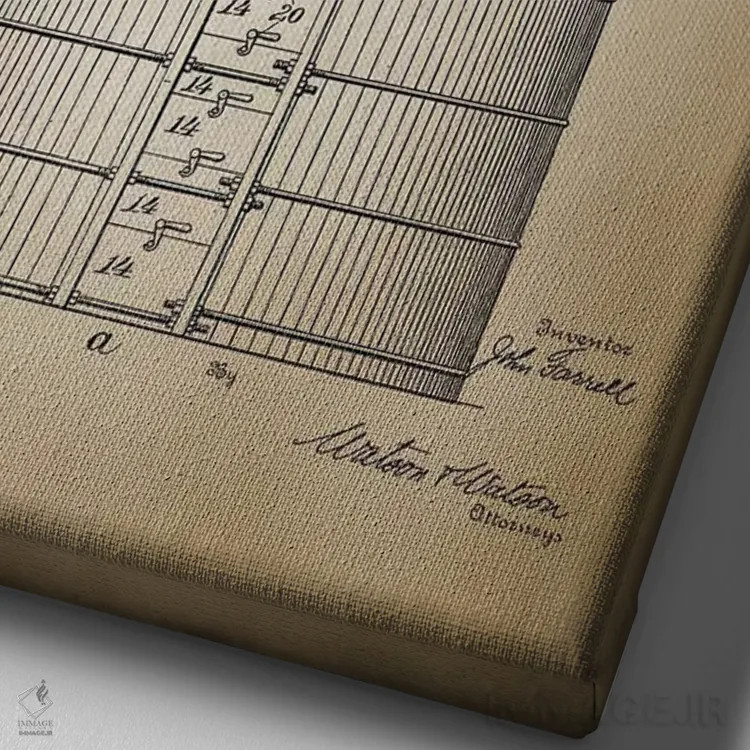 تابلو مدرن مزرعه V اثر پتنت پرینت استور - نمای نزدیک بافت بوم