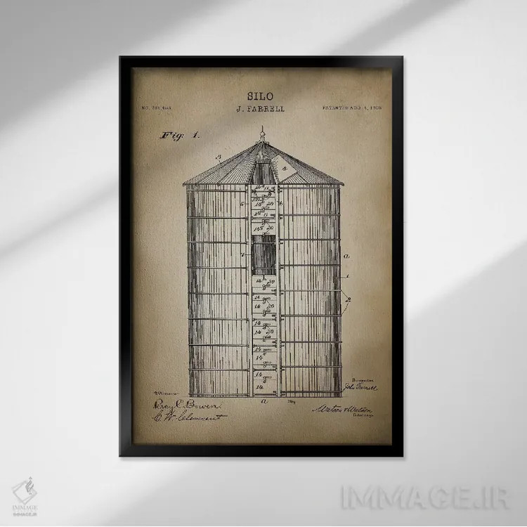 تابلو مدرن مزرعه V اثر پتنت پرینت استور - نمای قابدار مشکی