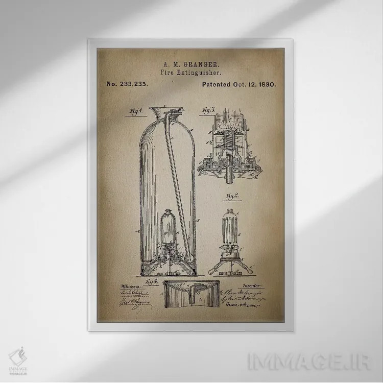 تابلو دکوراتیو نبرد آتش II اثر پتنت پرینت استور - نمای قابدار سفید