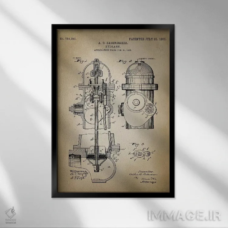 تابلو دکوراتیو نبرد آتش V اثر پتنت پرینت استور - نمای قابدار مشکی