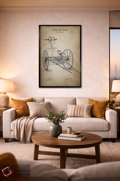 تابلو مدرن مزرعه II اثر پتنت پرینت استور - D1B