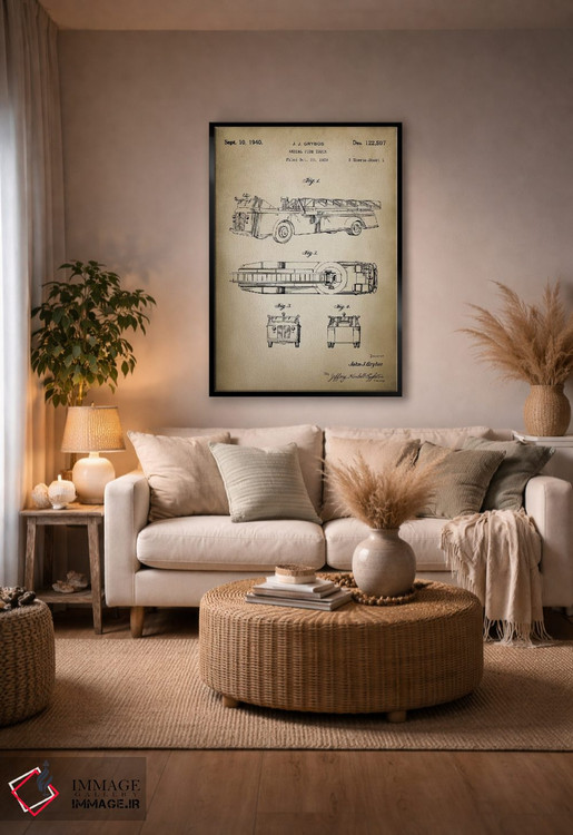 تابلو دکوراتیو نبرد آتش I اثر پتنت پرینت استور - D4B