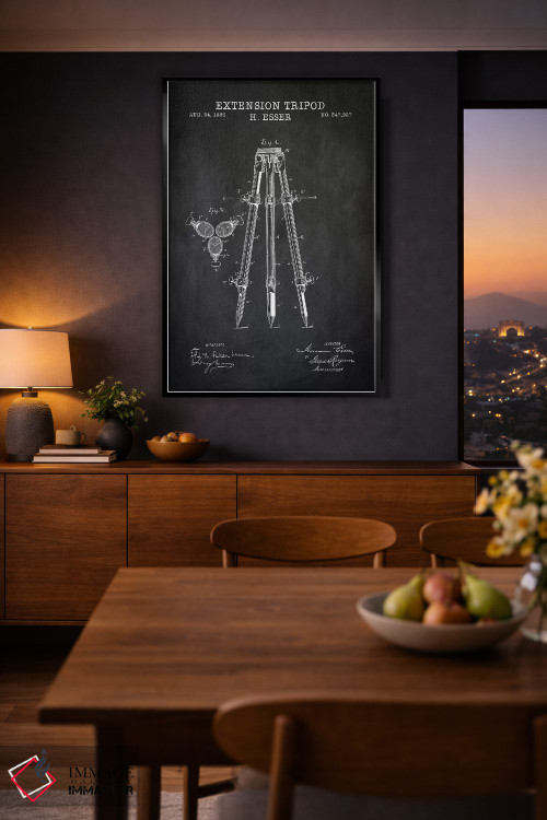 تابلو دکوراتیو سه پایه توسعه، سیاه اثر پتنت پرینت استور - D2B