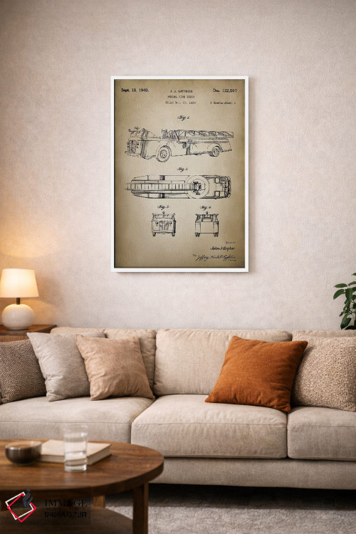 تابلو دکوراتیو نبرد آتش I اثر پتنت پرینت استور - D3W