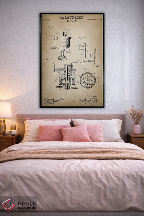 تابلو دکوراتیو کاربراتور فورد اثر پتنت پرینت استور - D2B