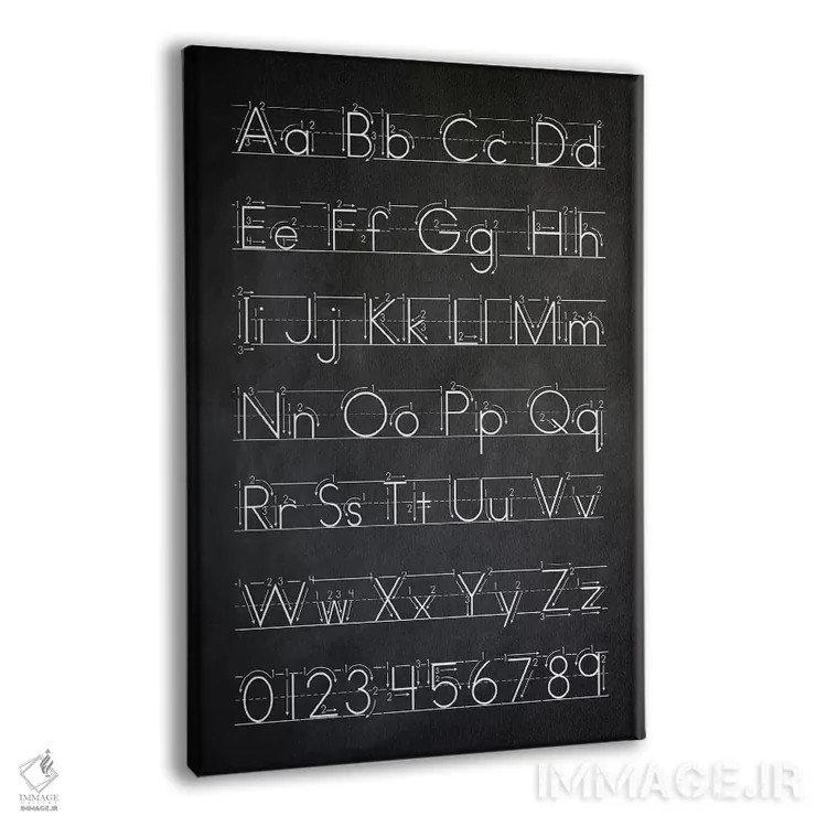 تابلو دکوراتیو دستخط III اثر پتنت پرینت استور - نمای پرسپکتیو محصول