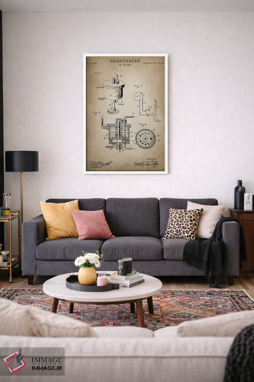 تابلو دکوراتیو کاربراتور فورد اثر پتنت پرینت استور - D3W