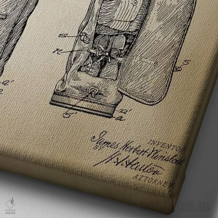 تابلو دکوراتیو کیف گلف اثر پتنت پرینت استور - نمای نزدیک بافت بوم