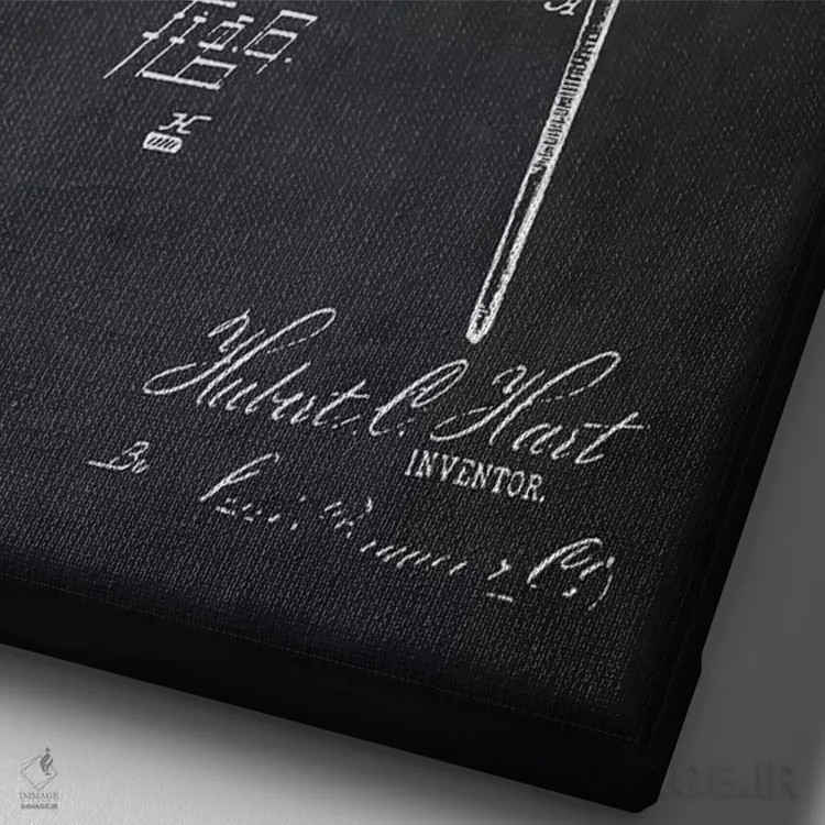 تابلو مدرن چنگال اثر پتنت پرینت استور - نمای نزدیک بافت بوم