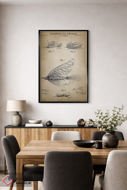 تابلو دکوراتیو مگس شناور اثر پتنت پرینت استور - D4B