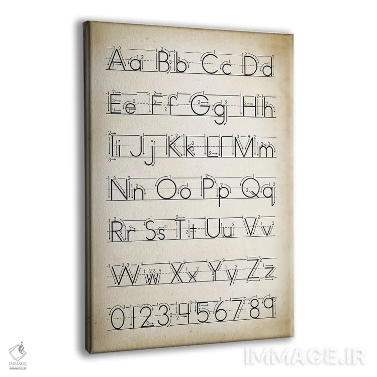 تابلو دکوراتیو دستخط II اثر پتنت پرینت استور - نمای پرسپکتیو محصول