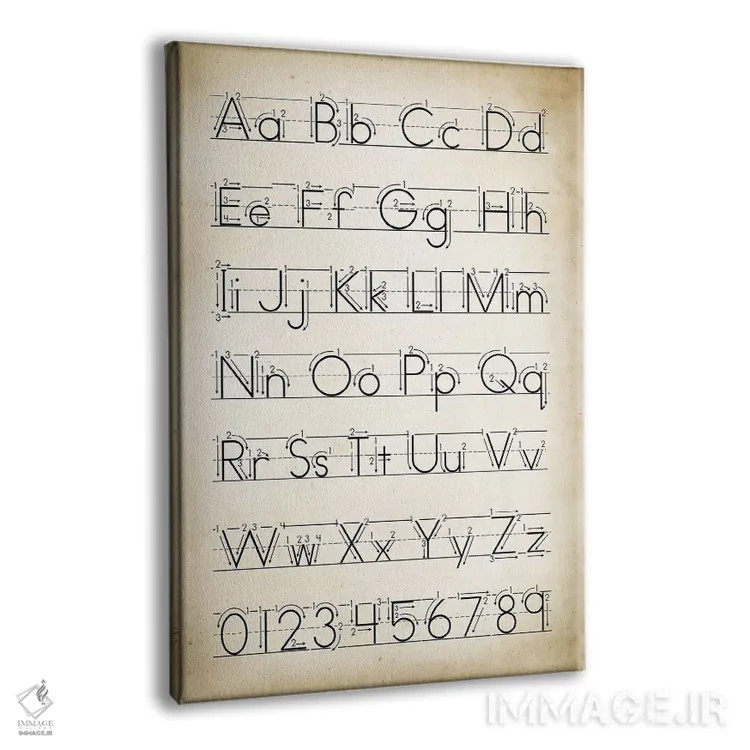 تابلو دکوراتیو دستخط II اثر پتنت پرینت استور - نمای پرسپکتیو محصول