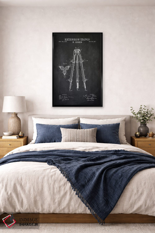 تابلو دکوراتیو سه پایه توسعه، سیاه اثر پتنت پرینت استور - D6B