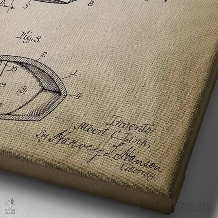 تابلو دکوراتیو چوب گلف اثر پتنت پرینت استور - نمای نزدیک بافت بوم