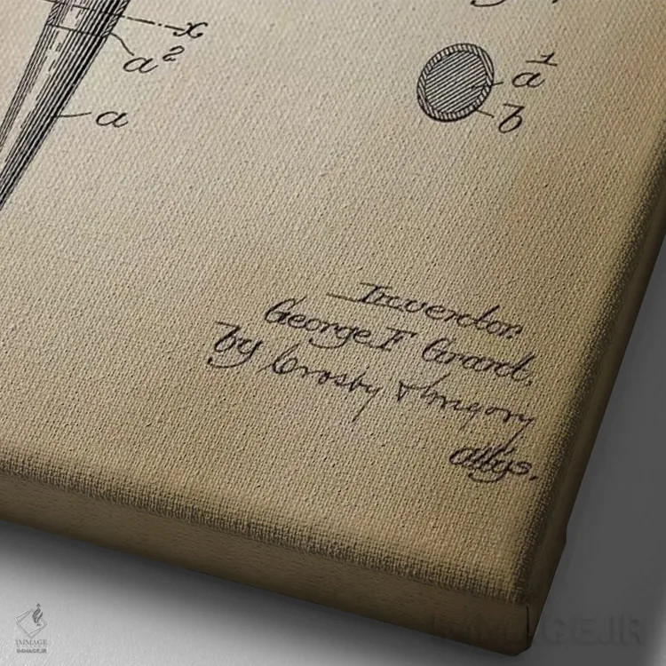 تابلو دکوراتیو تی گلف اثر پتنت پرینت استور - نمای نزدیک بافت بوم