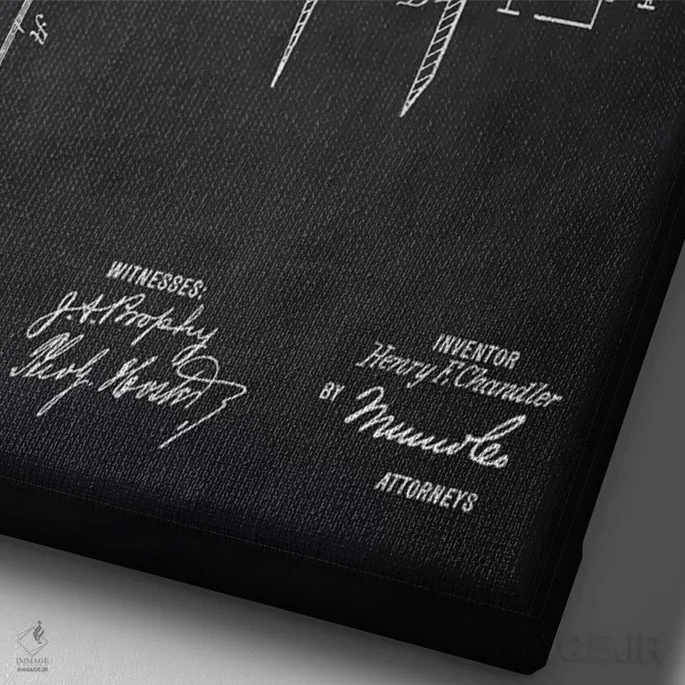 تابلو مدرن چاقو اثر پتنت پرینت استور - نمای نزدیک بافت بوم