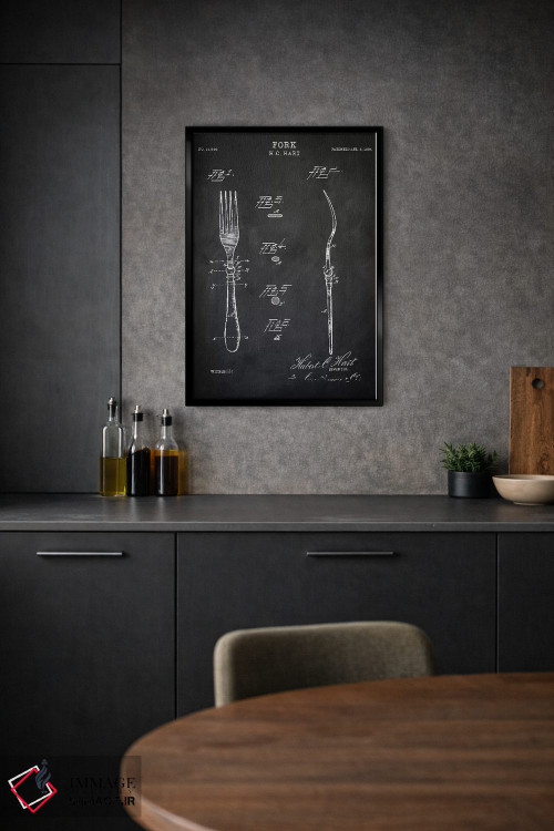 تابلو مدرن چنگال اثر پتنت پرینت استور - D2B